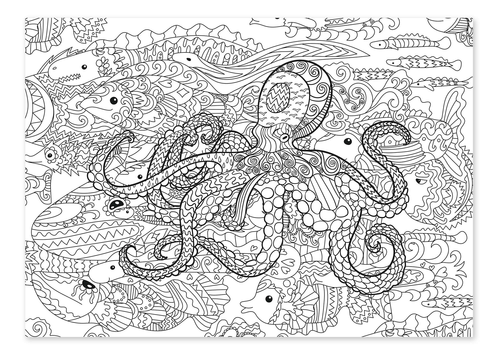 Fish specs of the sea von editors choice as a colouring poster