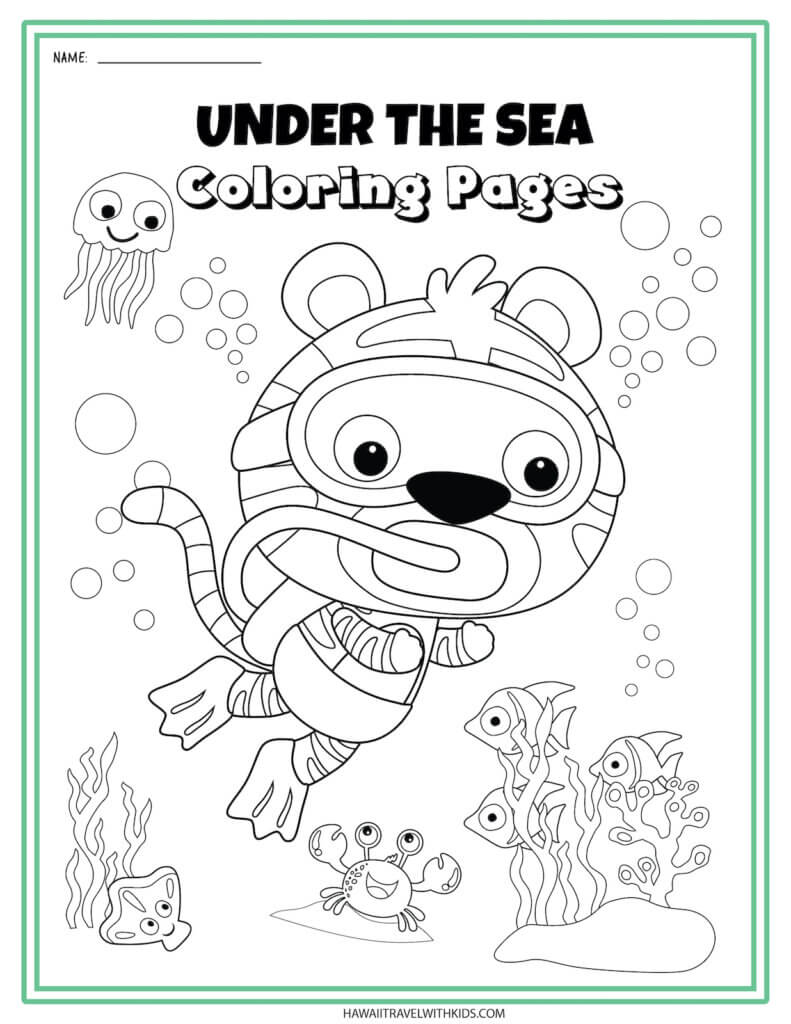 Sea animal worksheets and coloring pages