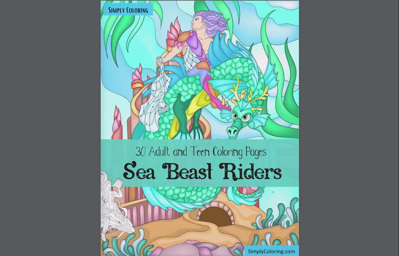 Sea beast riders coloring book