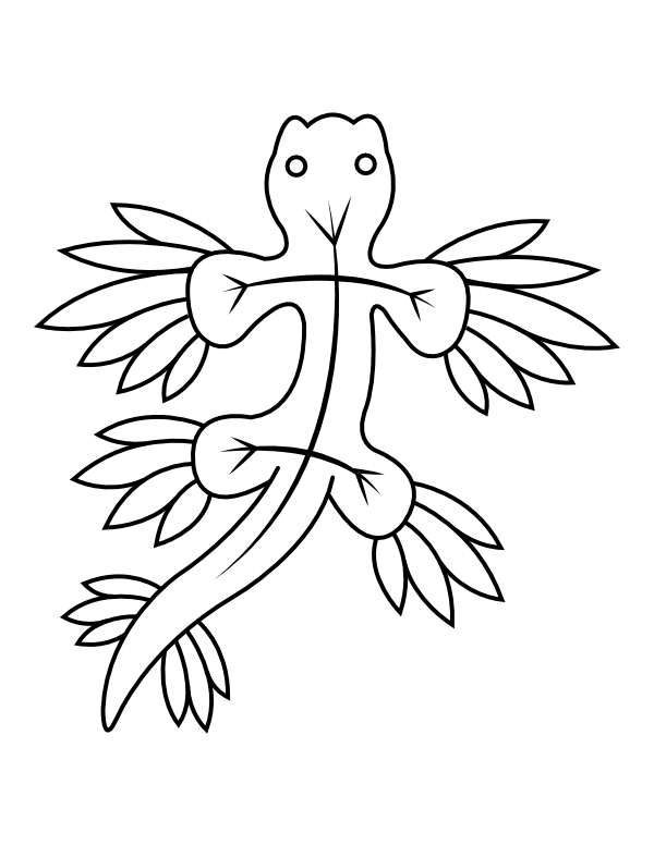 Printable sea dragon coloring page