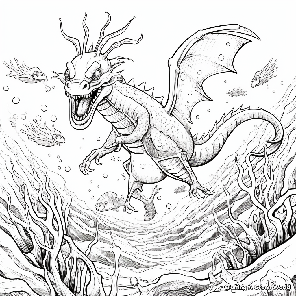 Sea dragon coloring pages