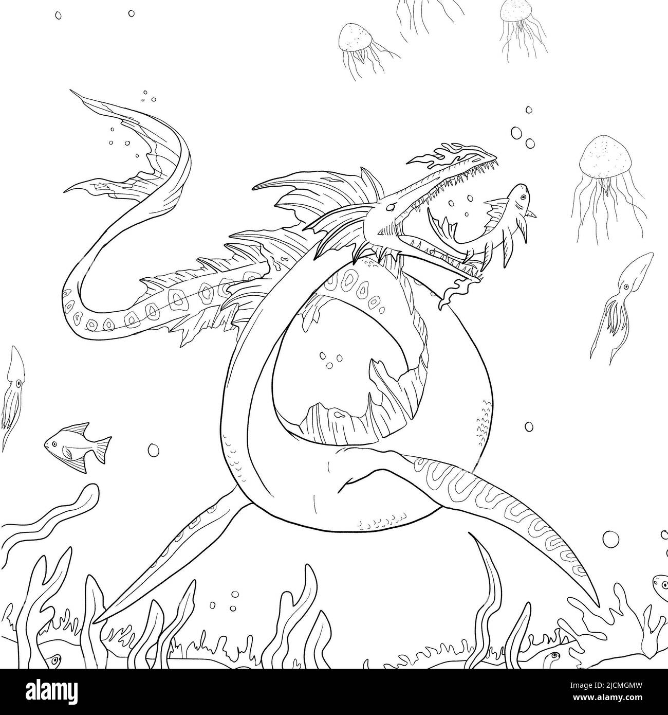 Dragon coloring book hi