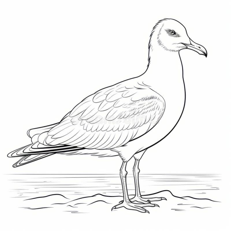 Seagull coloring stock illustrations â seagull coloring stock illustrations vectors clipart