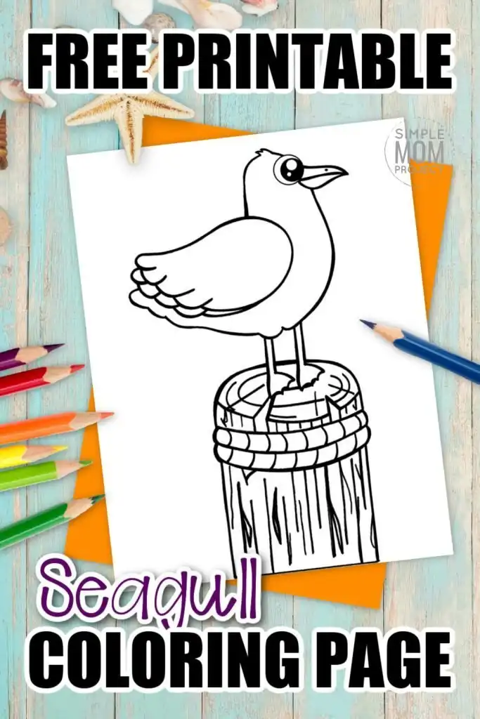 Free printable seagull coloring page â simple mom project