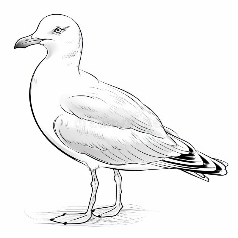 Seagull coloring stock illustrations â seagull coloring stock illustrations vectors clipart