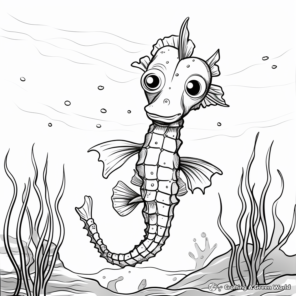 Seahorse coloring pages