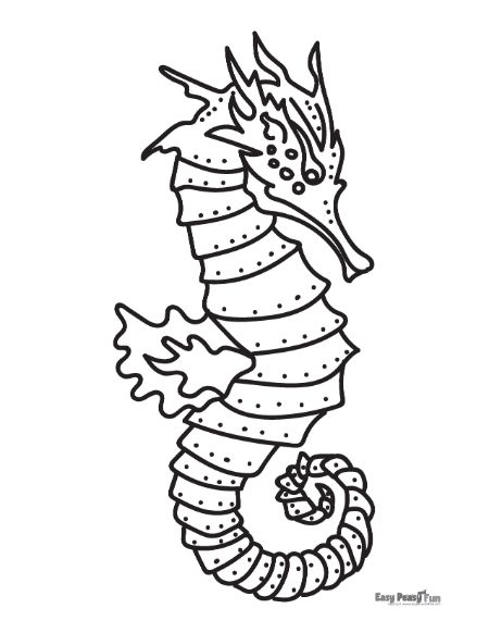 Printable seahorse coloring pages â sheets