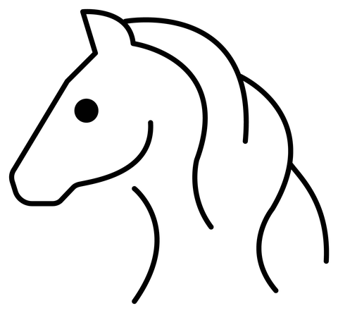 Horse face emoji coloring page free printable coloring pages