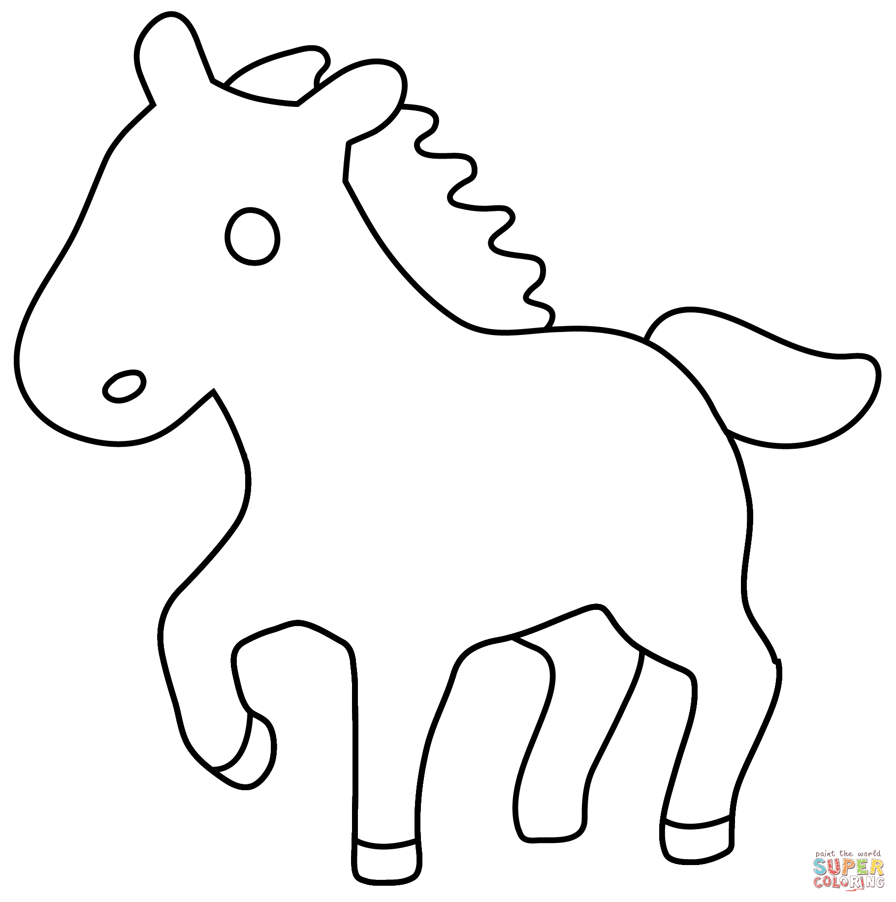 Horse emoji coloring page free printable coloring pages