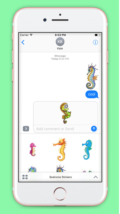 Sea horse emoji apps
