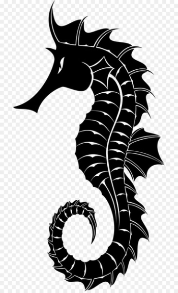 Free seahorse silhouette clip art