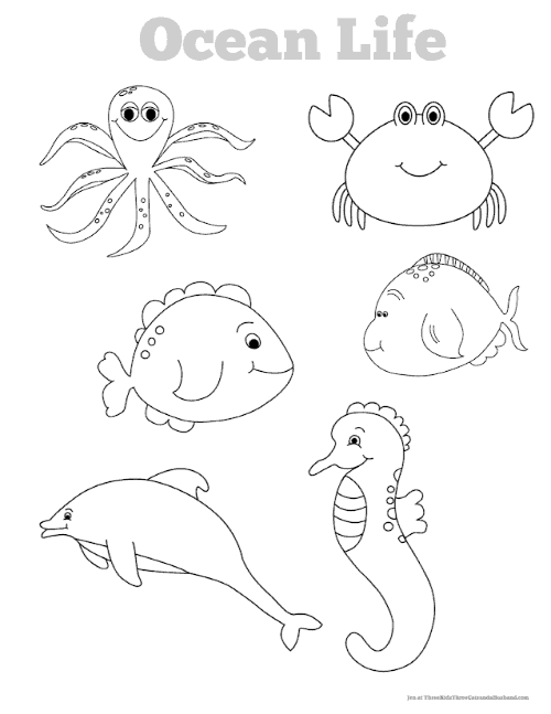 Free printable ocean life coloring pages fun under the sea ocean coloring pages under the sea animals coloring pages