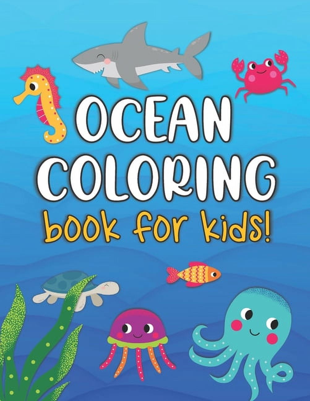 Ocean coloring book for kids sea life animals fun coloring pages for kids ages
