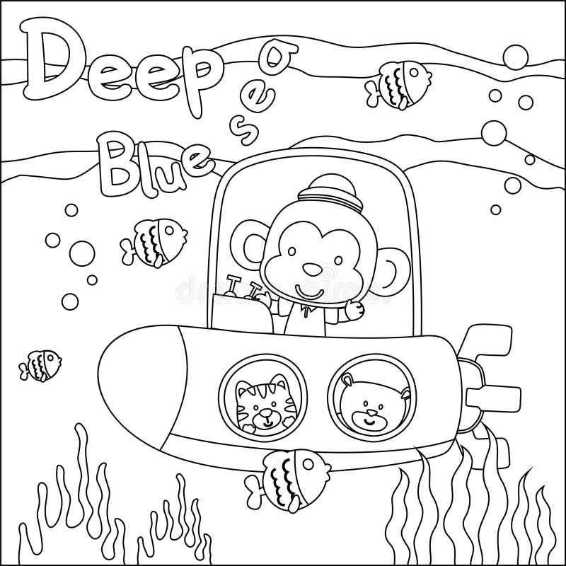 Colouring monkey stock illustrations â colouring monkey stock illustrations vectors clipart