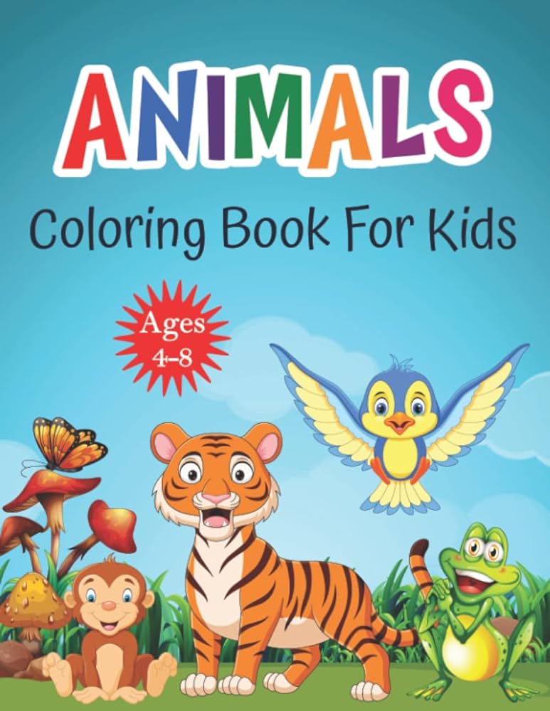 Animals coloring book for kids ages