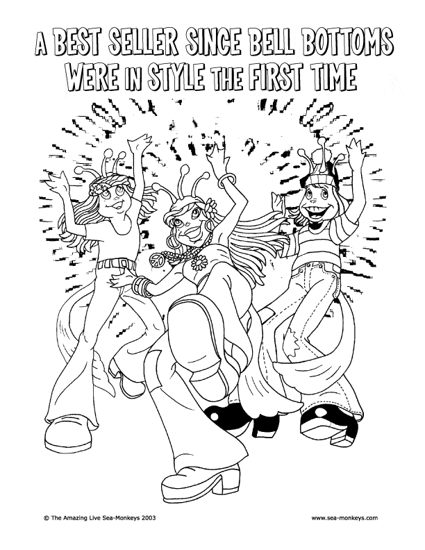 Sea monkey coloring page