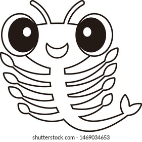 Sea monkey artemia character vector illustration stock vector royalty free