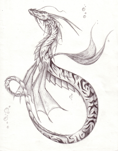 Sea serpent by nikumei on