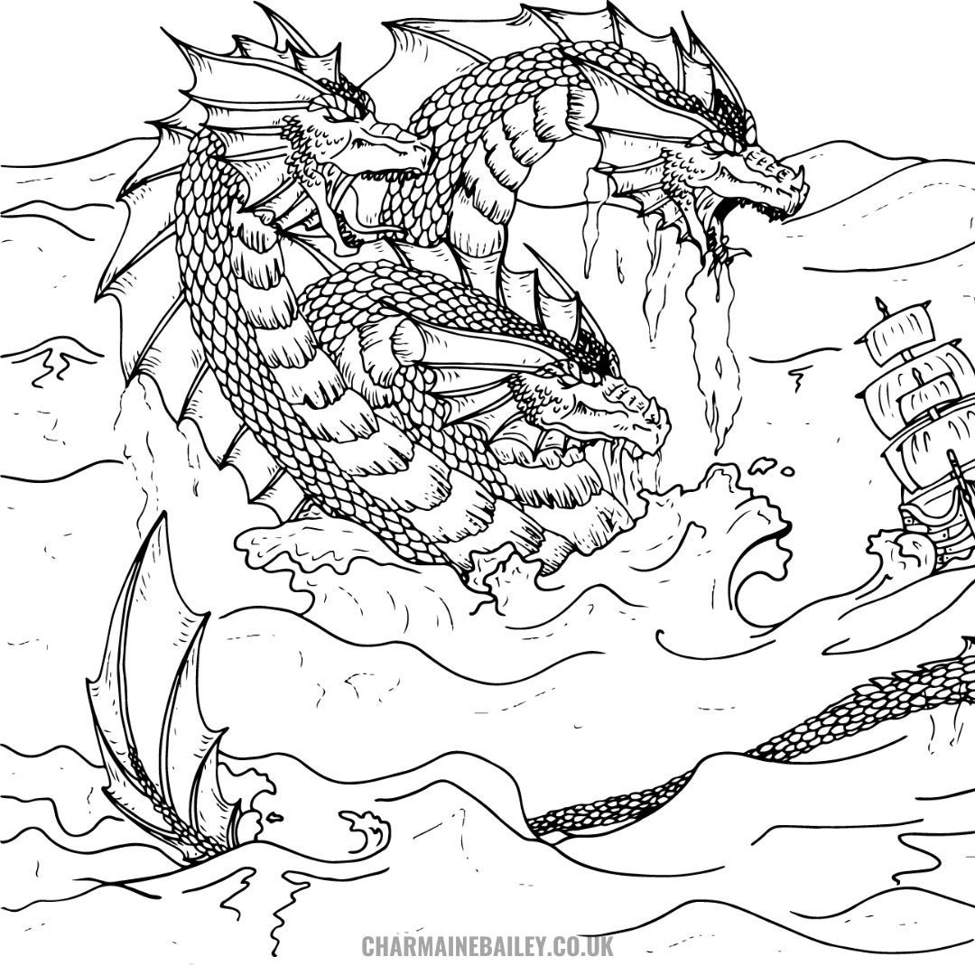 Sea dragon coloring