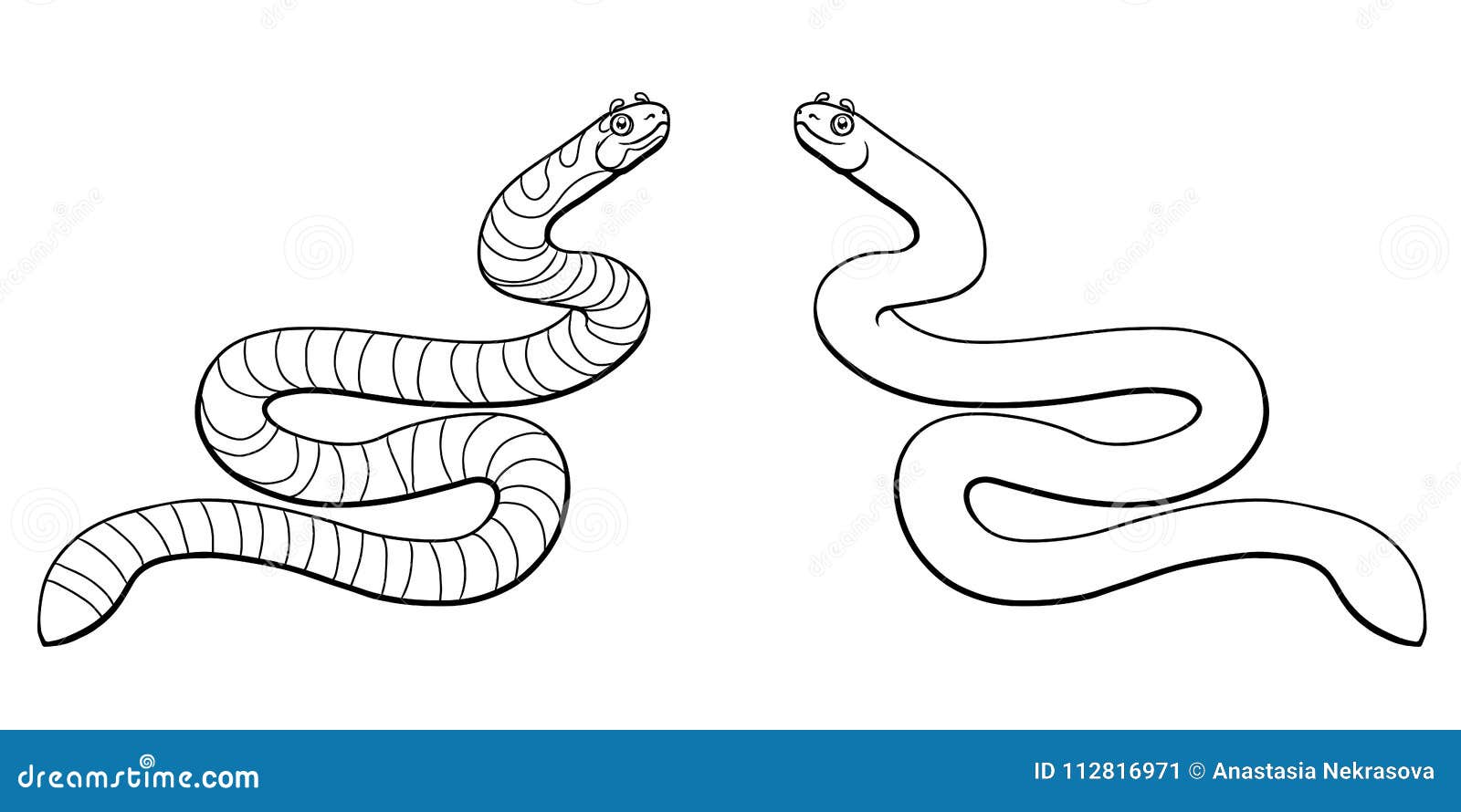 Sea serpent colorful on white stock vector