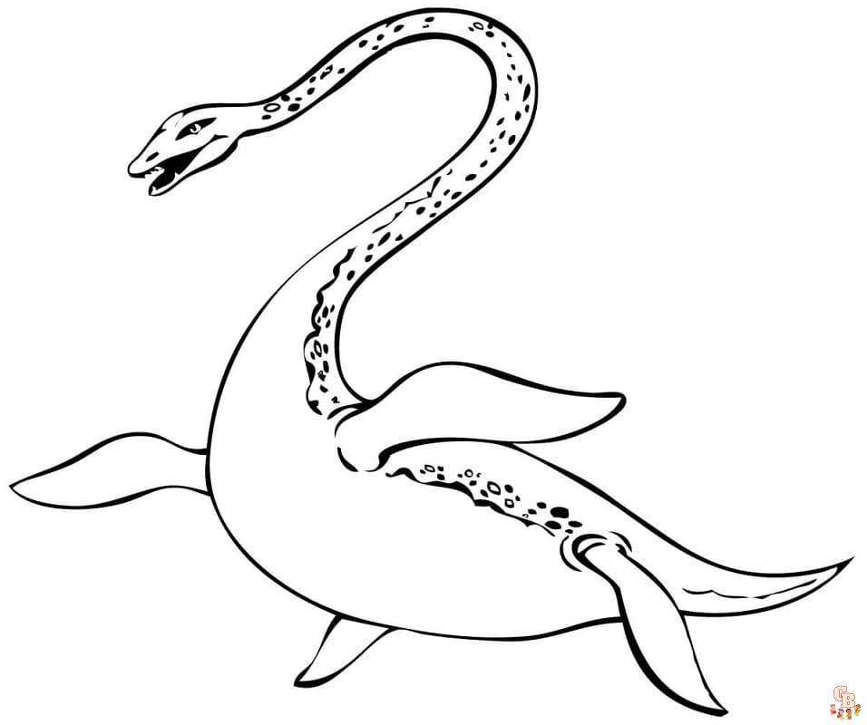 Sea monster coloring pages for kids
