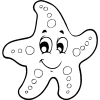 Sea star coloring pages
