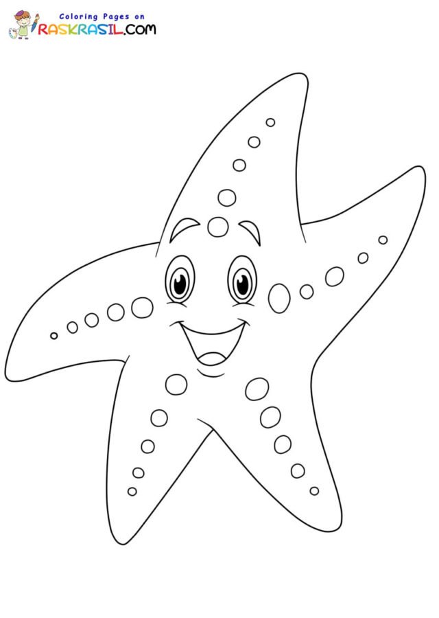 Starfish coloring pages printable for free download