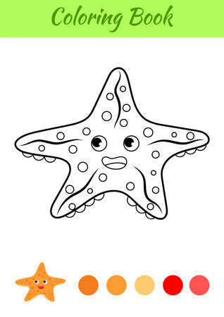 Sea star coloring page stock illustrations cliparts and royalty free sea star coloring page vectors