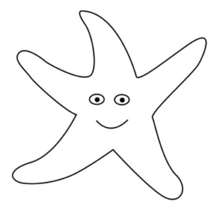 Sea star coloring pages