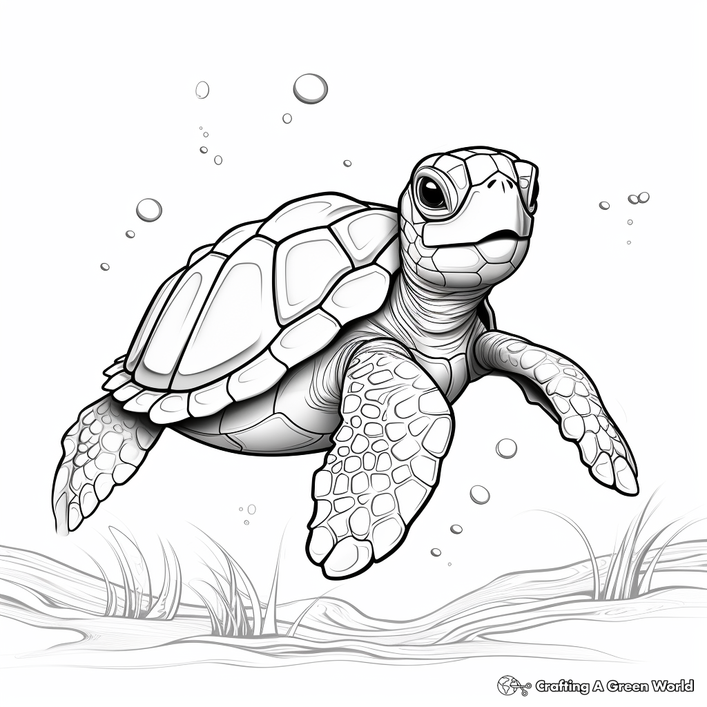 Sea turtle coloring pages