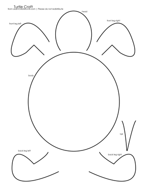 Turtle craft with printable