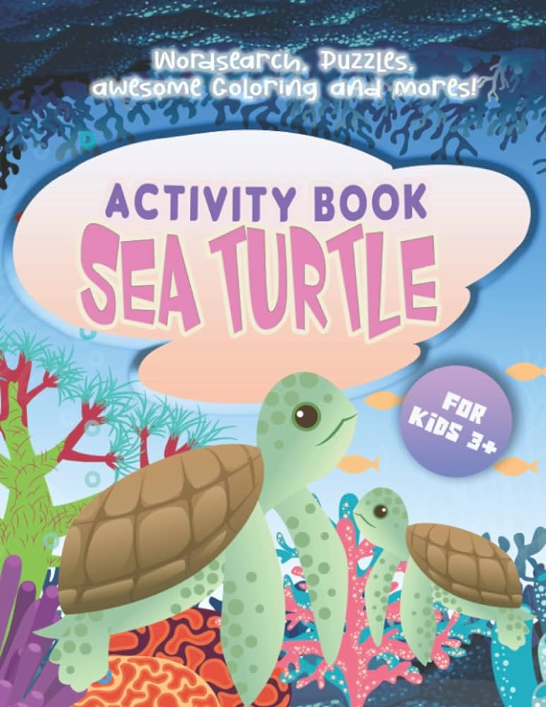Sea turtles activity coloring book for kids activity book of sea turtles with amazing brain games maze word search puzzle etc to stimulate iq and eq for kids brain game specialist