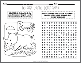 Turtle word search coloring page
