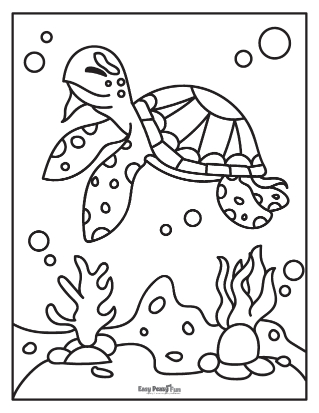 Turtle coloring pages