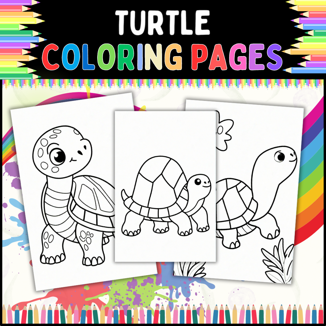 Turtle coloring sheets for kids classroom preschool to th grade homeschool made by teachers