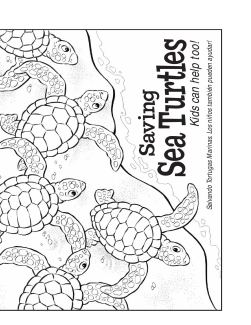 Saving sea turtles kids can help coloring book