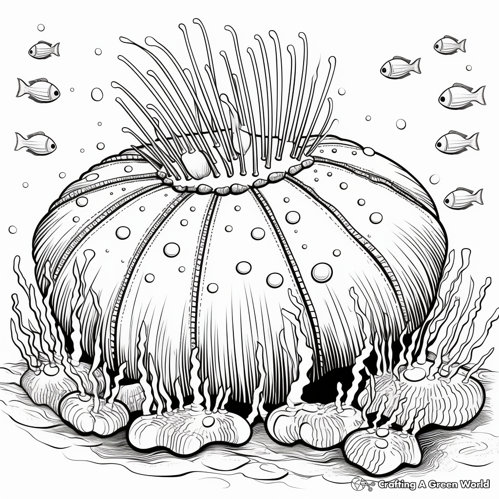 Sea urchin coloring pages