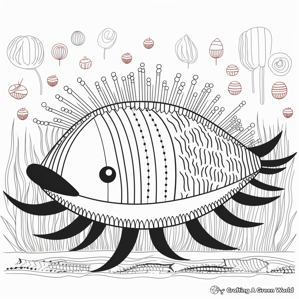 Sea urchin coloring pages