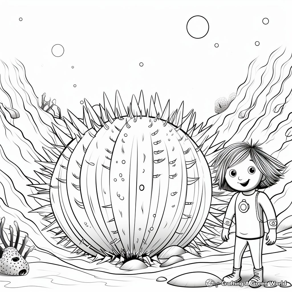 Sea urchin coloring pages