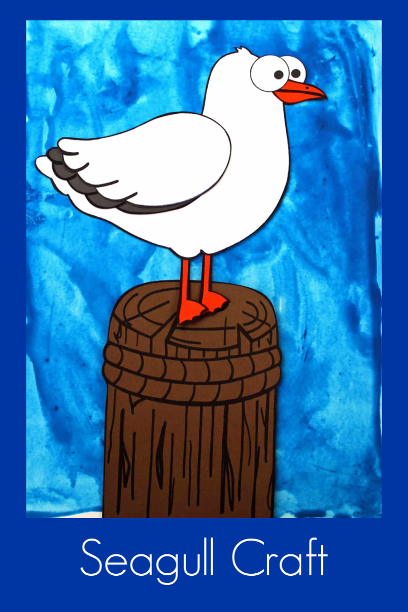 Seagull craft with free printable template