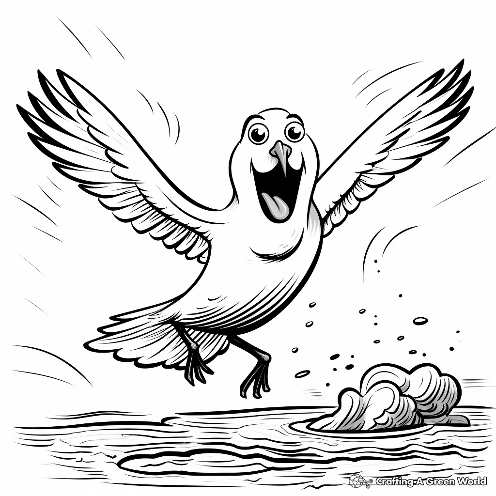 Seagull coloring pages