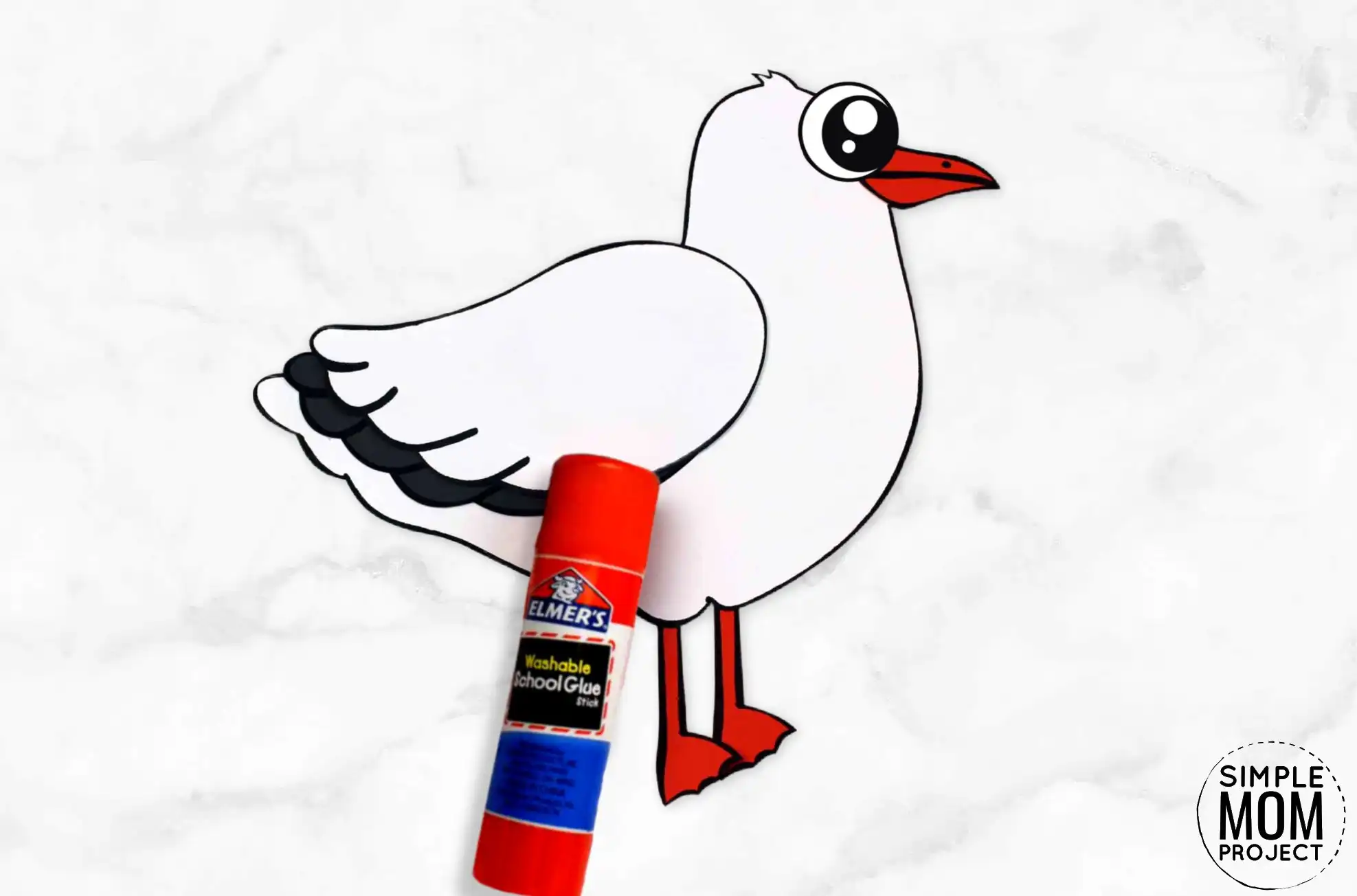 Easy diy seagull craft for kids with free template â simple mom project