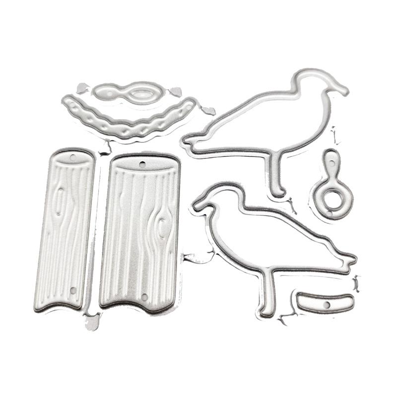 Cheap two seagull animal designs metal cutting die stencil for diy scrapbooking album photo embossing paper card craft decor