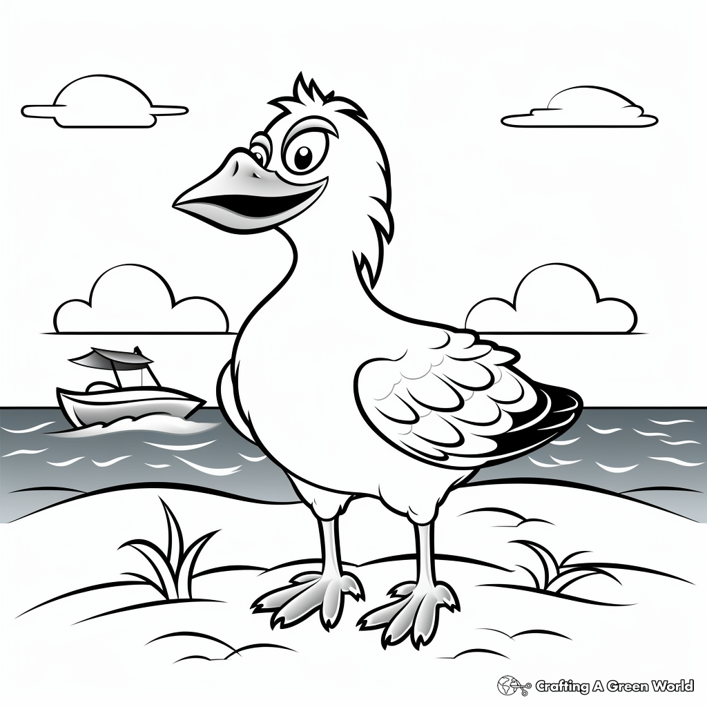 Seagull coloring pages