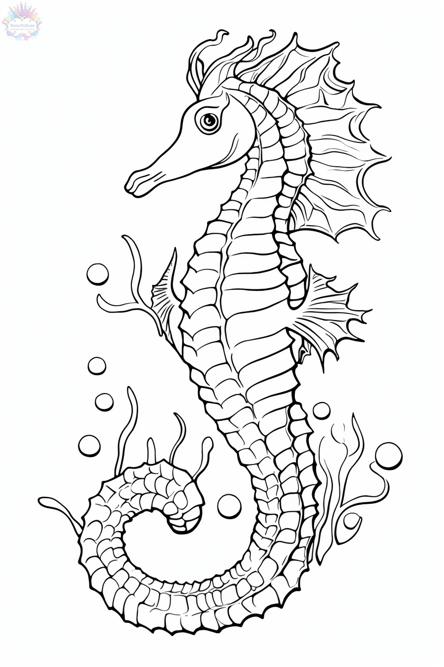 Seahorse coloring pages