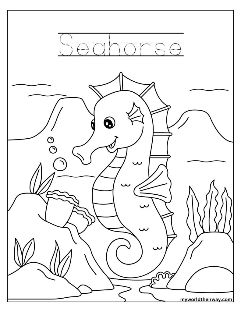 Dive into fun with ocean animal coloring pages