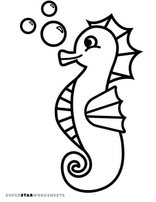 Seahorse template