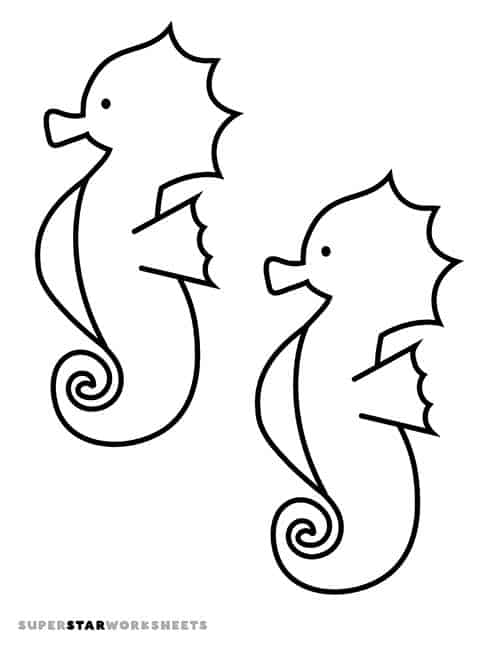 Seahorse template
