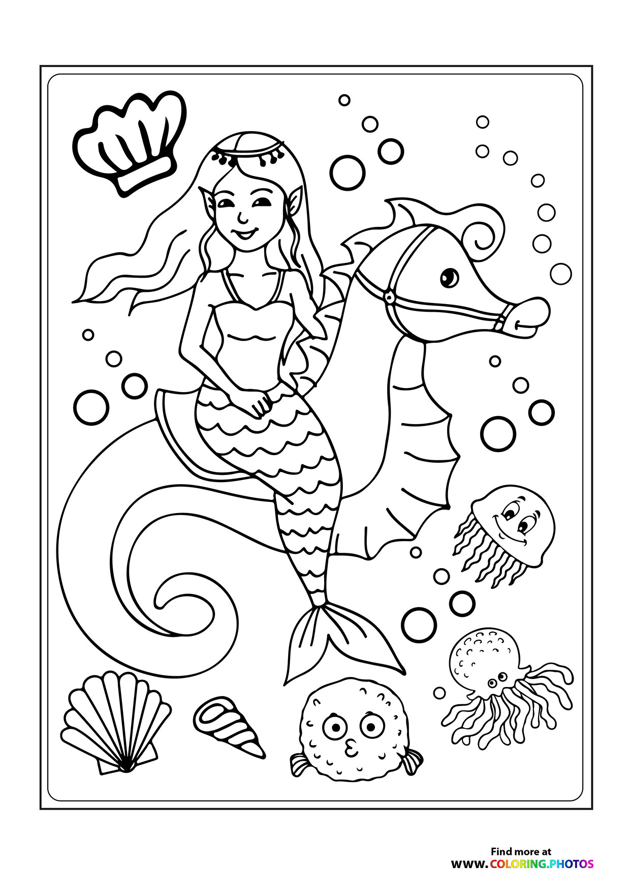 Mermaid on seahorse
