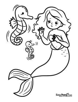 Mermaid coloring pages